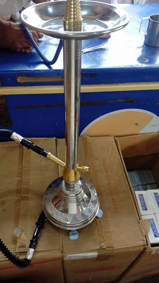 Steel Base Hookah Premium Quality Large Size