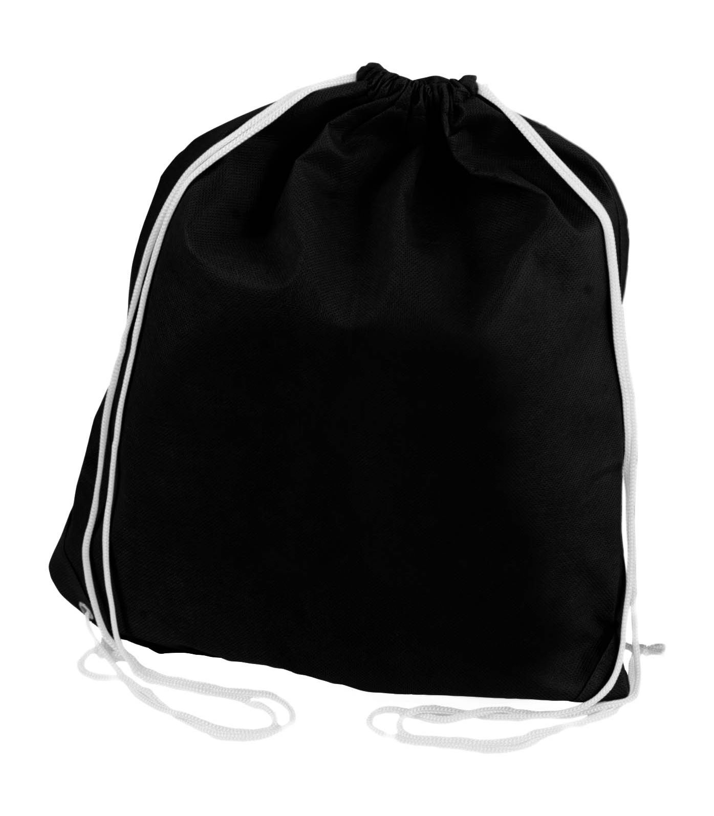 Plain Black String Bag