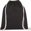Plain Black String Bag